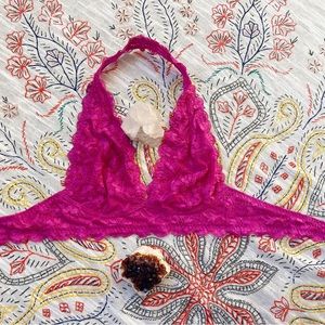 Free People Galloon Lace Halter Bra